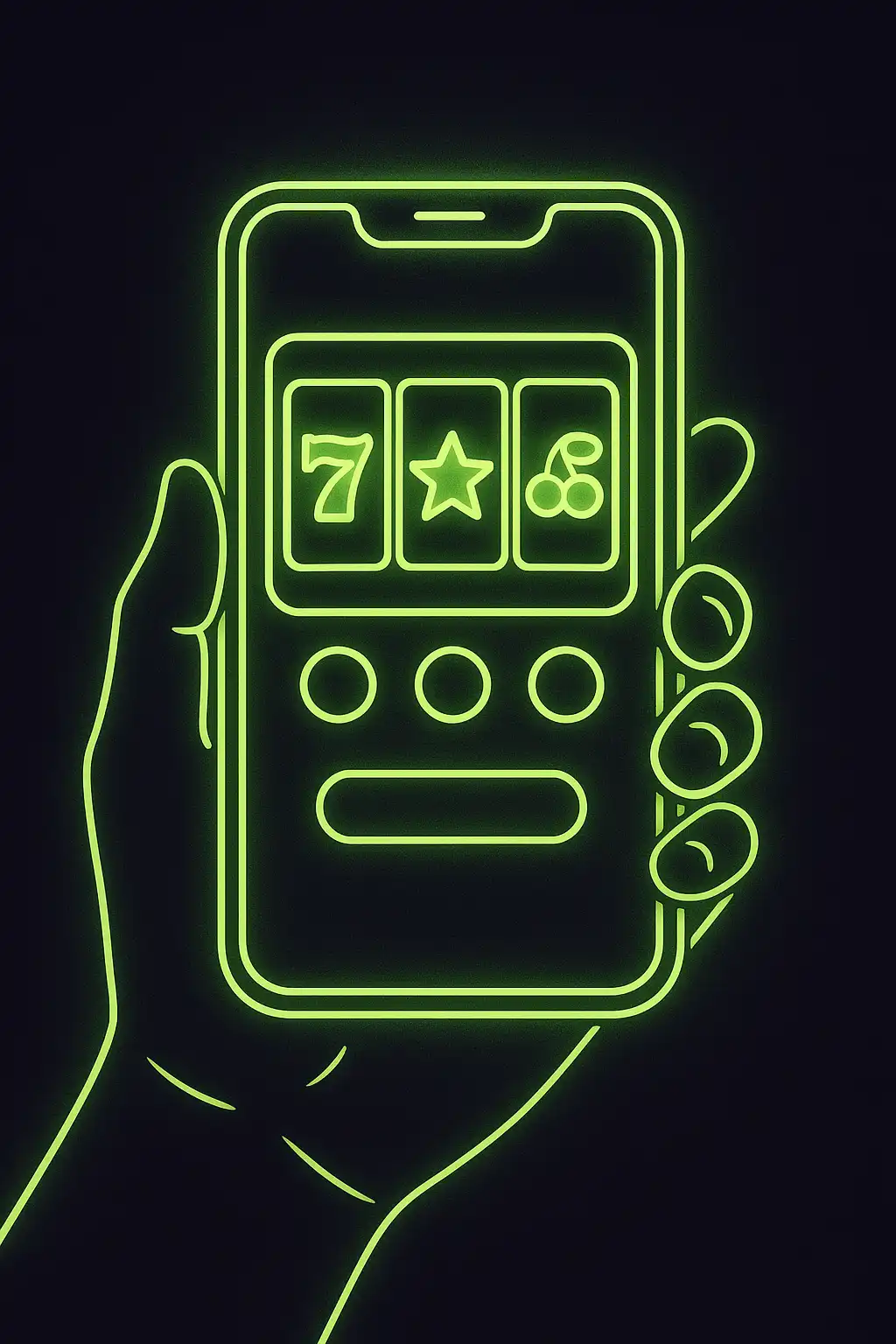 Pametni telefon prikazuje mobilno aplikacijo Norsewin z igralnim avtomatom na zaslonu